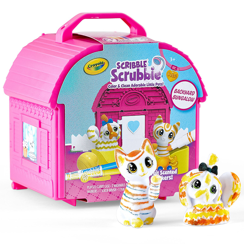 Picture of Crayola BIN747428 Scribble Scrubbie Pets Backyard Bungalow Set&#44; Pink