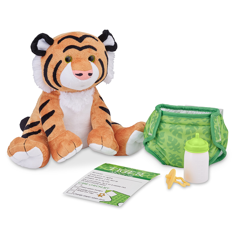 Picture of Melissa & Doug LCI30450 Baby Tiger Stuffed Animal Toy&#44; Multi Color