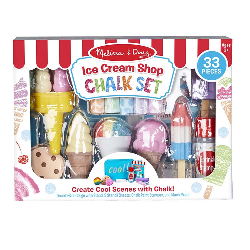 Picture of Melissa & Doug LCI30622 Ice Cream Shop Chalk Play Set&#44; Multi Color