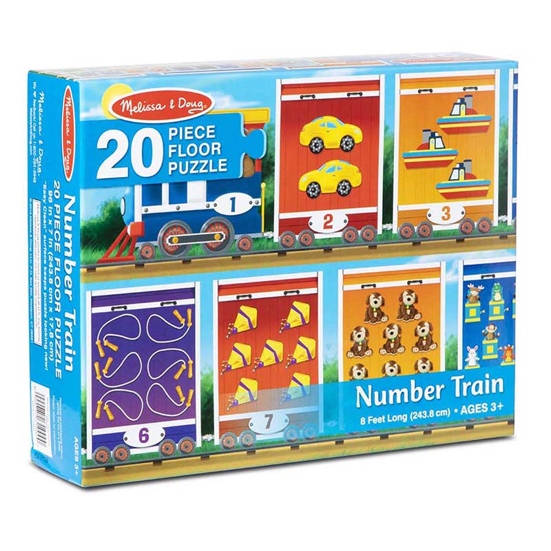Picture of Melissa & Doug LCI31000 Number Train Floor Puzzle&#44; Multi Color - 20 Piece