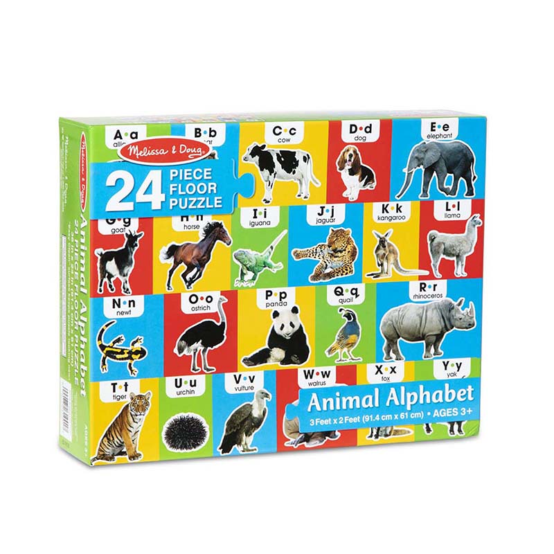 Picture of Melissa & Doug LCI31001 Animal Alphabet Floor Puzzle&#44; Multi Color - 24 Piece