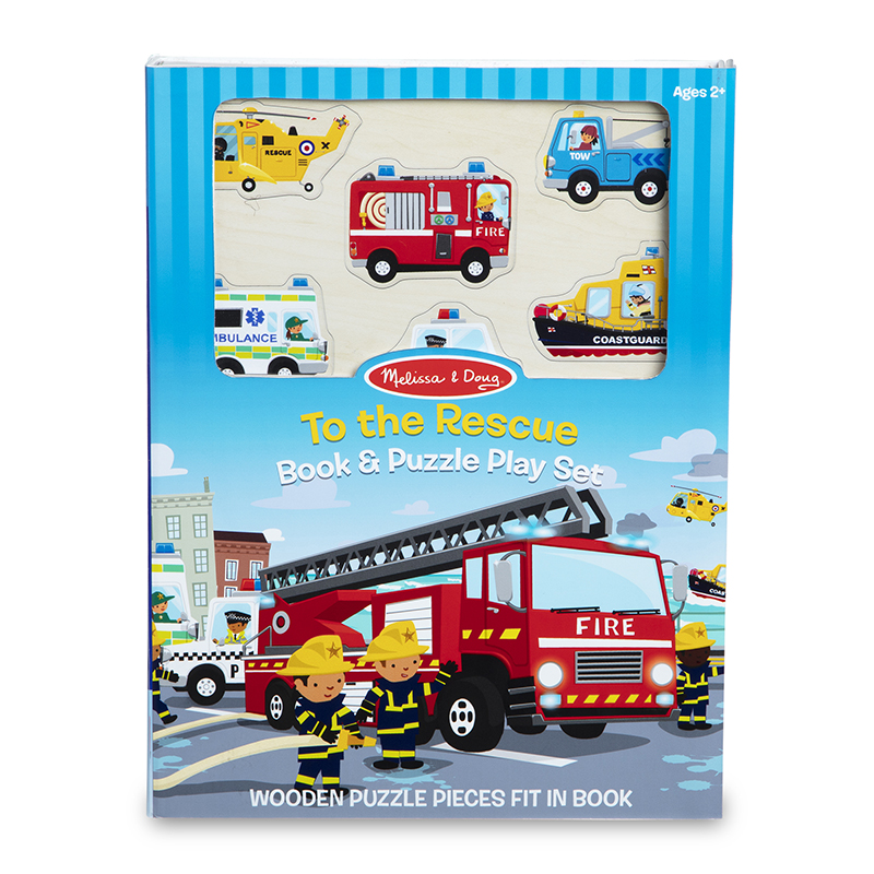 Picture of Melissa & Doug LCI31481 Book & Puzzle to the Rescue Play Set&#44; Multi Color