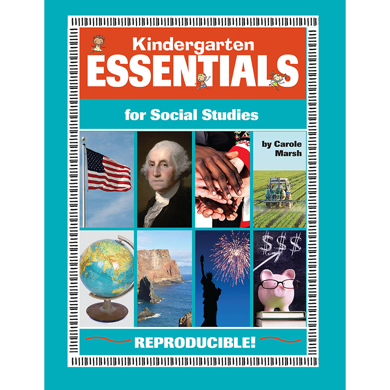 Picture of Gallopade GAL9780635126351 Kindergarten Essentials for Social Studies Reproducible Book, Multi Color