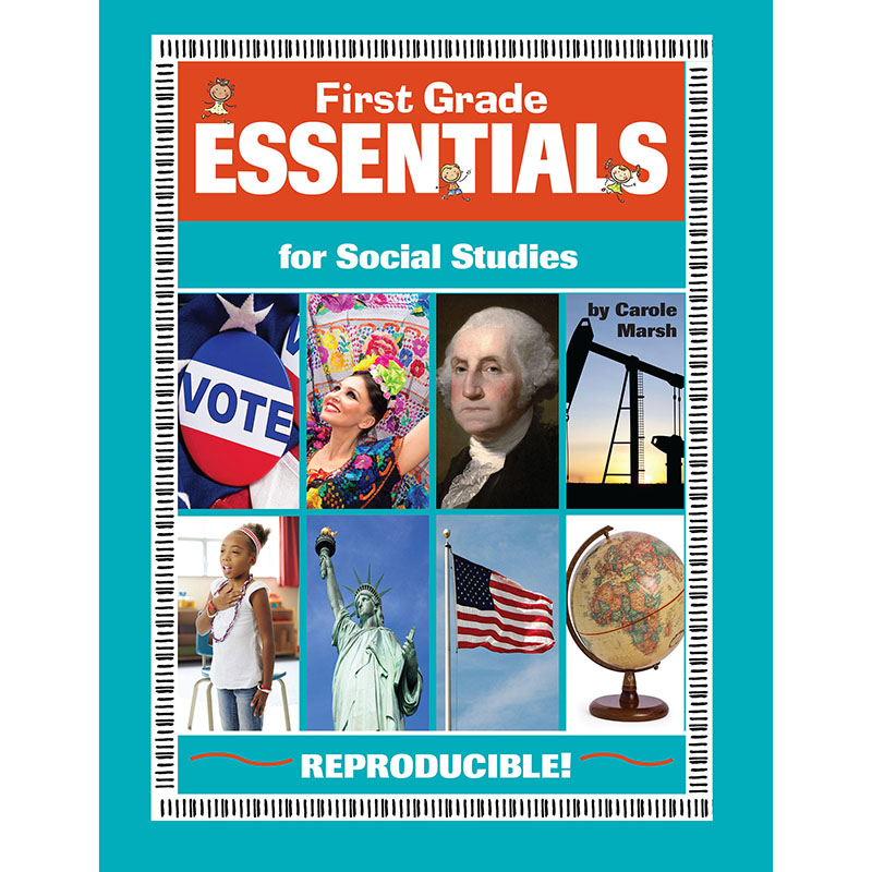 Picture of Gallopade GAL9780635126368 First Grade Essentials for Social Studies Reproducible Book, Multi Color