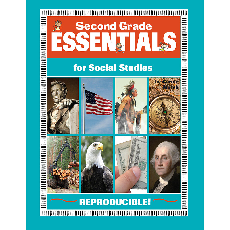 Picture of Gallopade GAL9780635126375 Second Grade Essentials for Social Studies Reproducible Book, Multi Color