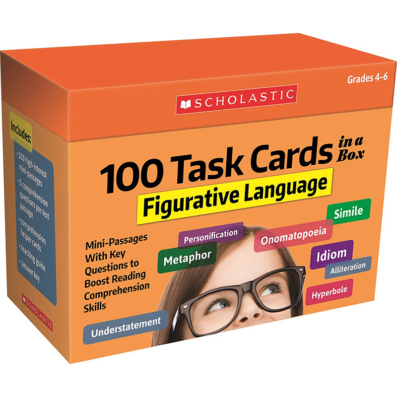Figurative Language 100 Task Cards, Orange