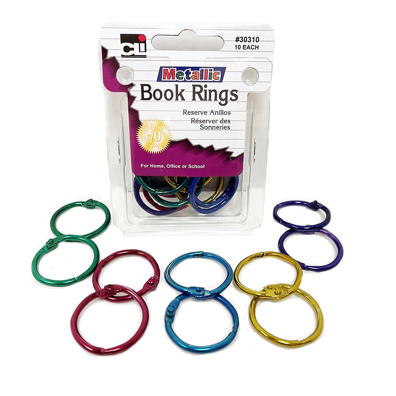 Picture of Charles Leonard CHL30310 1 in. Loose Leaf Rings&#44; Assorted Color - Pack of 10