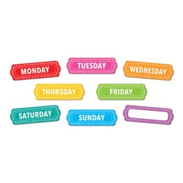Picture of Ashley Productions ASH19021-3 Magnet Days & Week Chalk Loops Die-Cut Border - Pack of 3