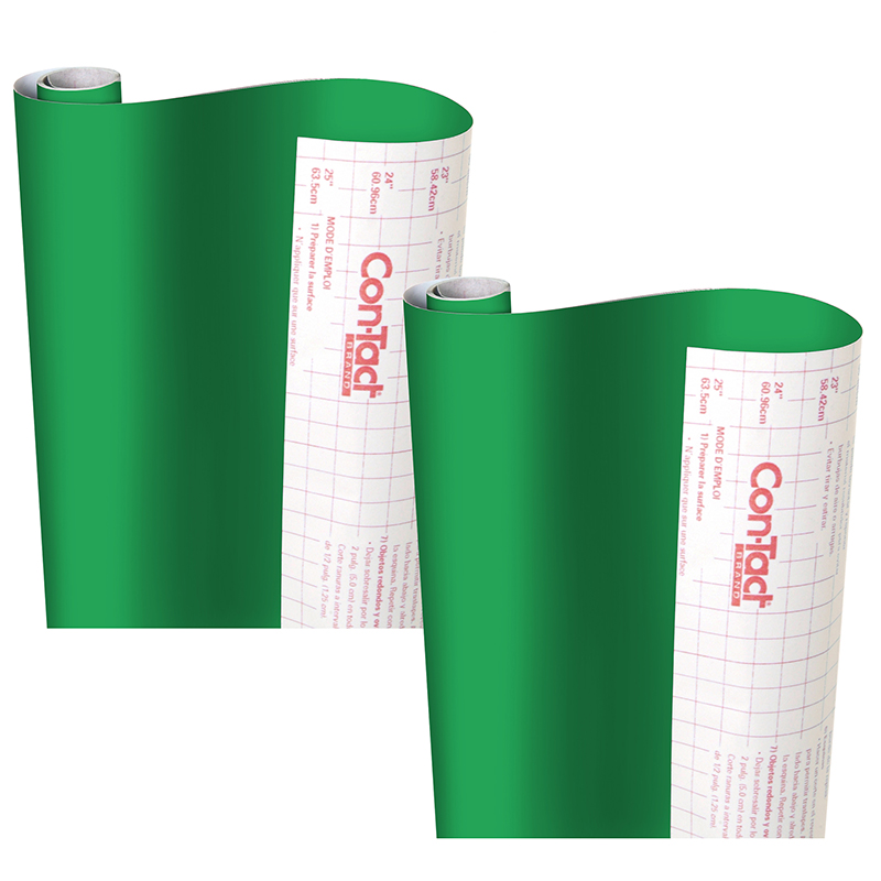 18 in. x 16 ft. Adhesive Covering Roll, Green - Pack of 2