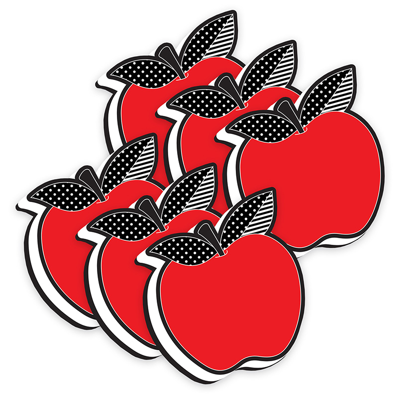 Picture of Ashley Productions ASH09988-6 3.75 in. Magnetic Red Apple Whiteboard Eraser with Leaves - 6 Each