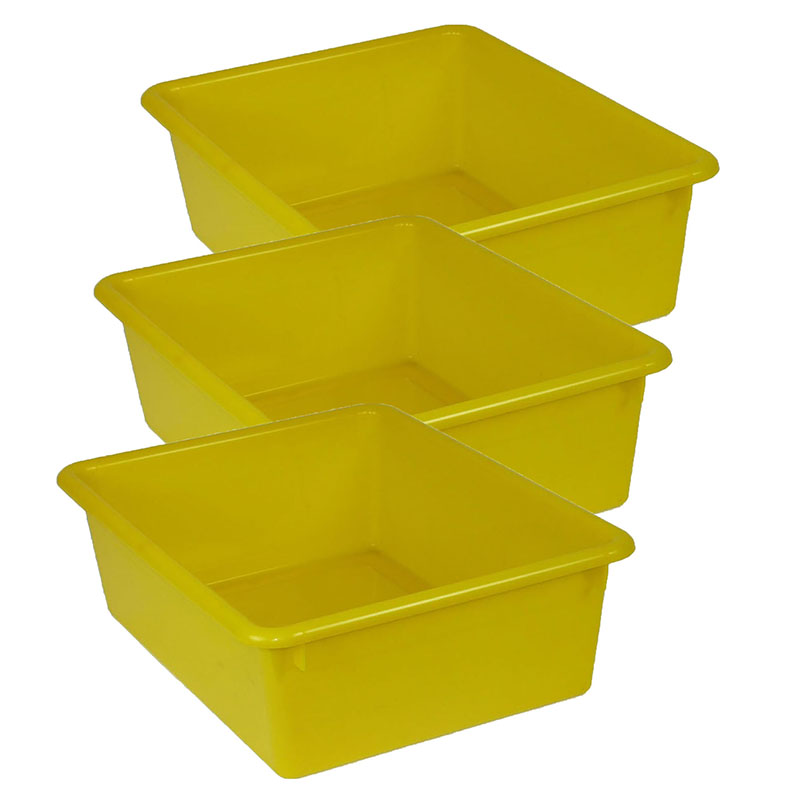 Double Stowaway Tray, Yellow - Pack of 3