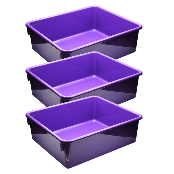 Double Stowaway Tray Only, Purple - Pack of 3
