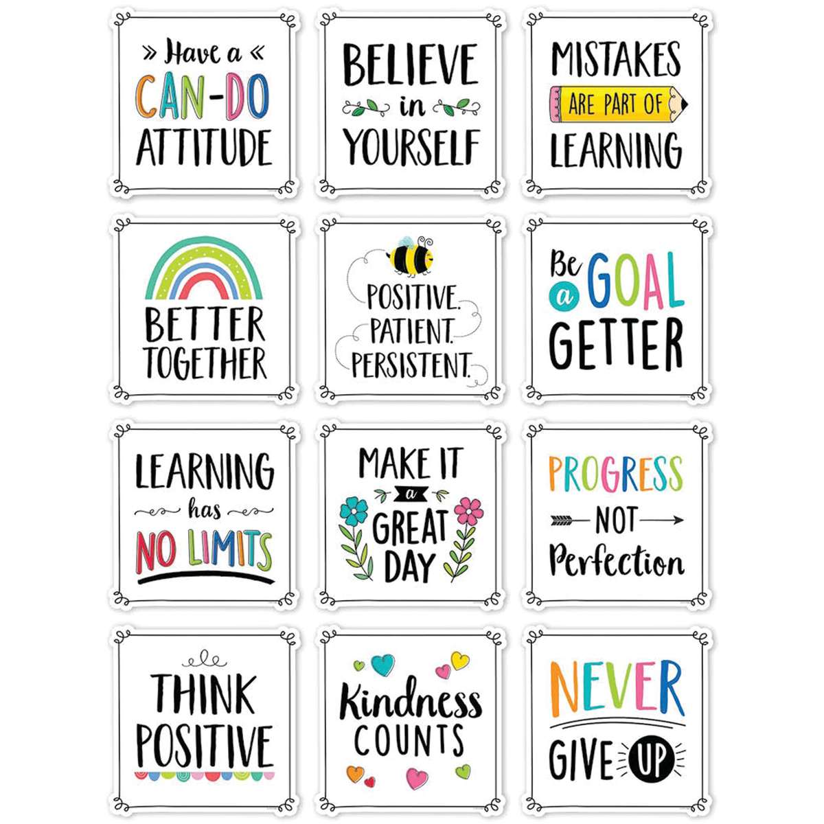 Picture of Creative Teaching Press CTP10815 10 in. Positive Mindset Cut-Outs&#44; Pack of 12