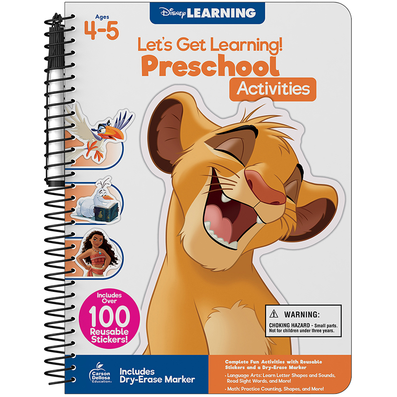 Picture of Carson Dellosa Education CD-705425 Lets Get Learning Preschool Activities Book&#44; Multi Color