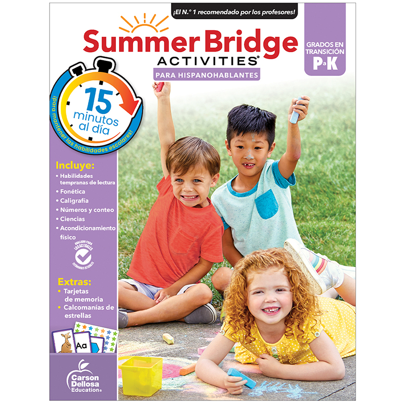 Picture of Carson Dellosa Education CD-705432 Summer Bridge Activities Spanish&#44; Multi Color - Grade PreK-K