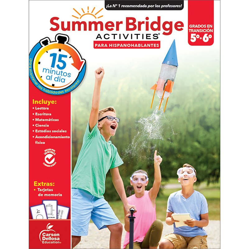 Picture of Carson Dellosa Education CD-705438 Summer Bridge Activities Spanish&#44; Multi Color - Grade 5-6