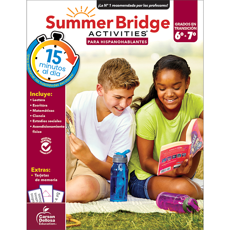 Picture of Carson Dellosa Education CD-705439 Summer Bridge Activities Spanish, Multi Color - Grade 6-7