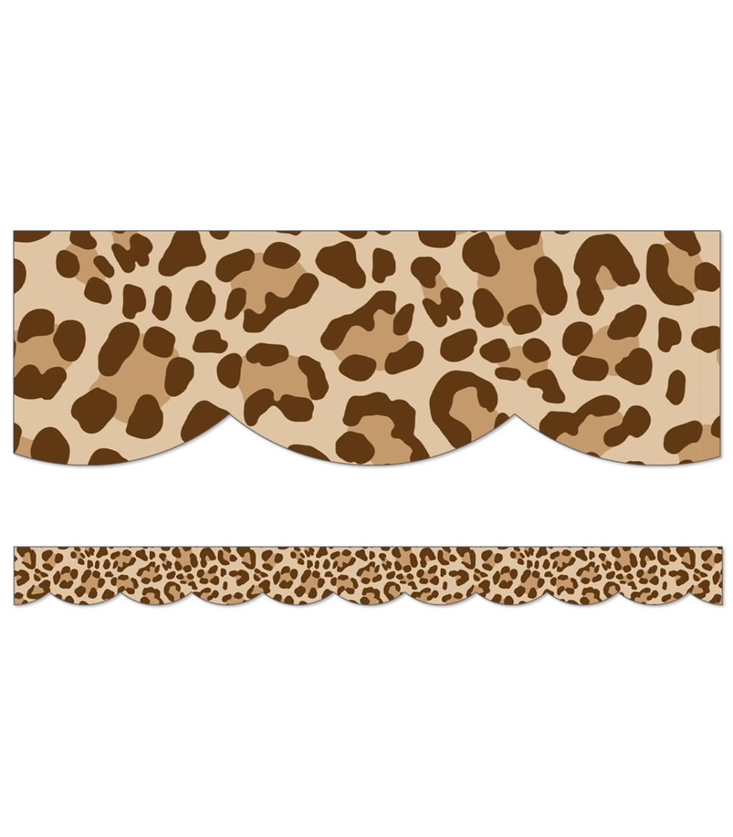 Picture of Carson Dellosa Education CD-108461-3 Safari Leopard Scalloped Borders - Pack of 3