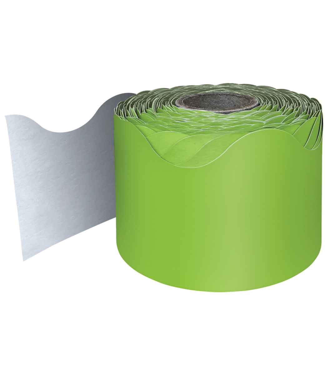 Picture of Carson Dellosa Education CD-108468-3 Rolled Scalloped Borders, Lime - 3 Roll