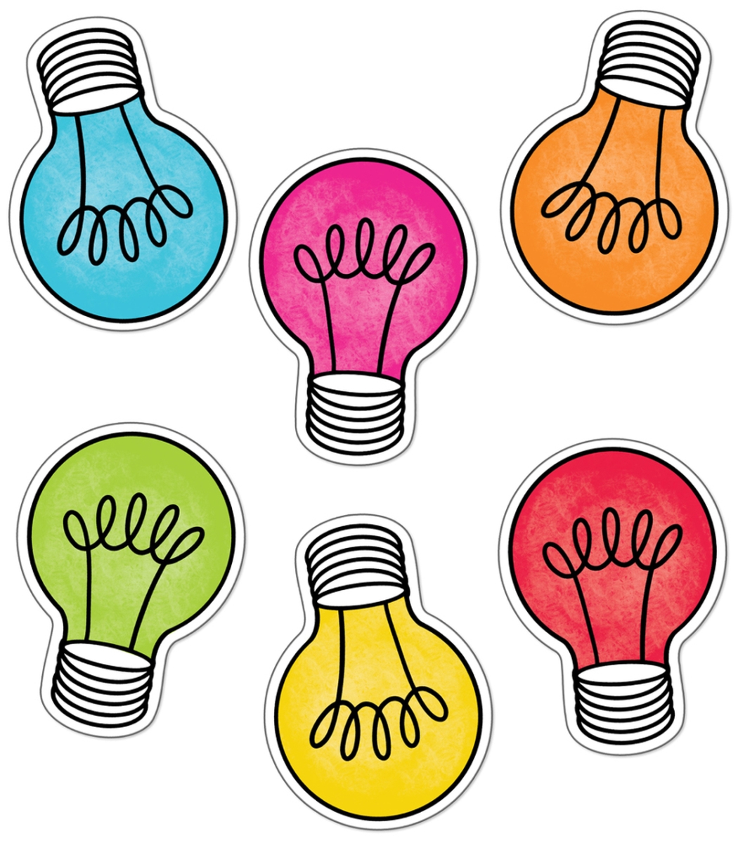 Picture of Carson Dellosa Education CD-120627-3 Colorful Light Bulbs Cut-Outs - Pack of 3
