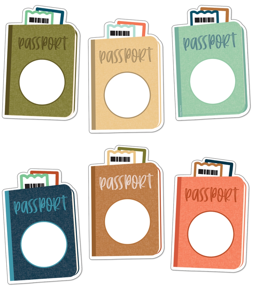 Picture of Carson Dellosa Education CD-120633-3 Passports Cut-Outs - Pack of 3