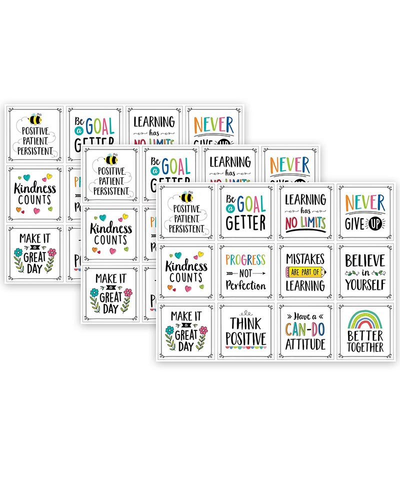 Picture of Creative Teaching Press CTP10815-3 10 in. Positive Mindset Designer Cut-Outs&#44; Pack of 3