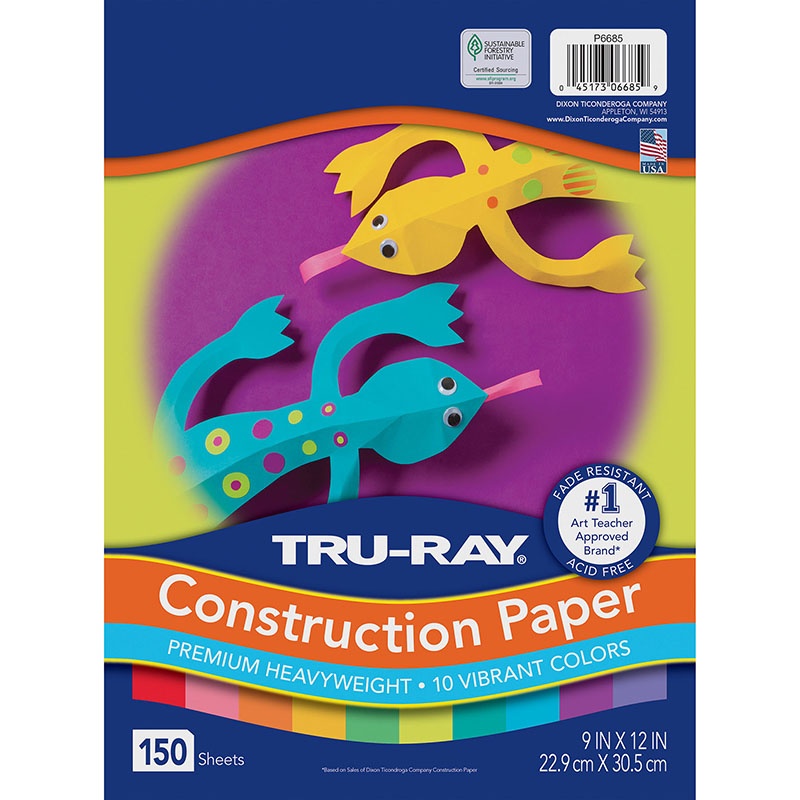 Vibrant Assortment Construction Paper - Pack of 3