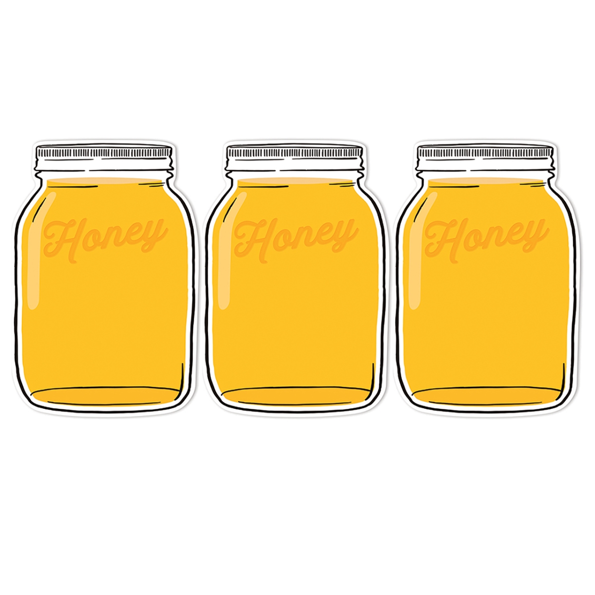 Picture of Eureka EU-841570-3 The Hive Mason Jar Paper Cut-Outs - Pack of 3