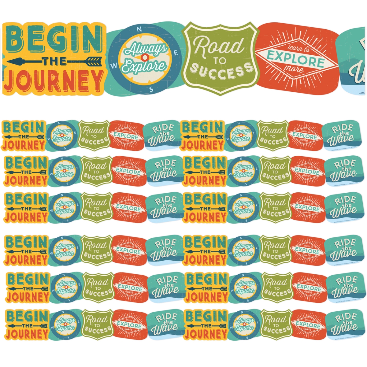 Adventurer Badges Extra Wide Deco Trim - Pack of 6