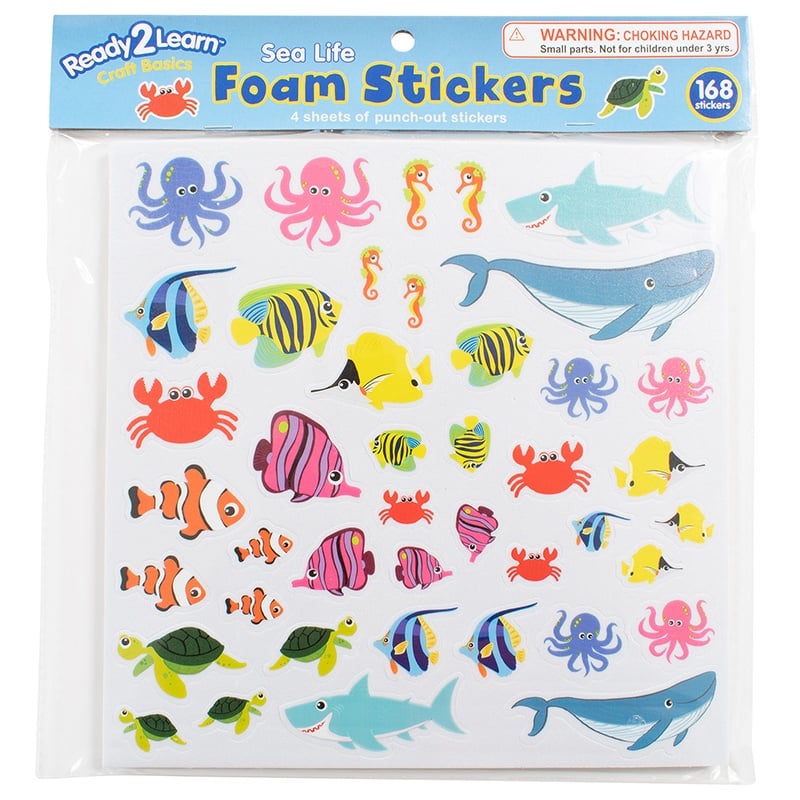 CTUCE10065-3 Sea Life Foam Stickers - Pack of 3