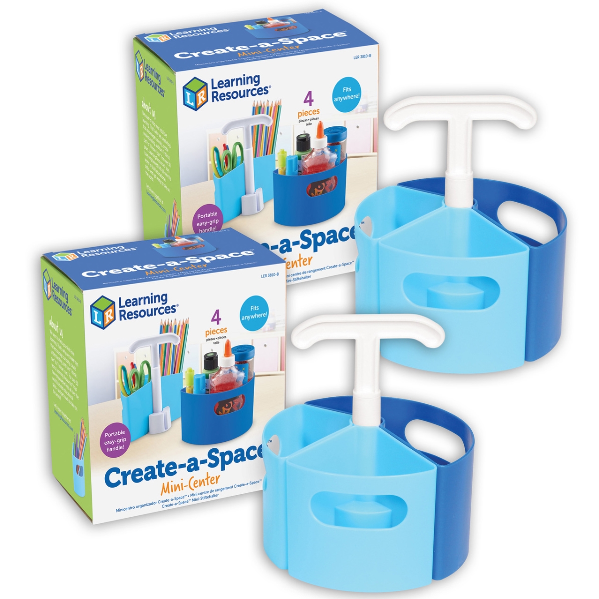 Picture of Learning Resources LER3810B-2 Create-A-Space Mini-Center&#44; Blue - Case of 2