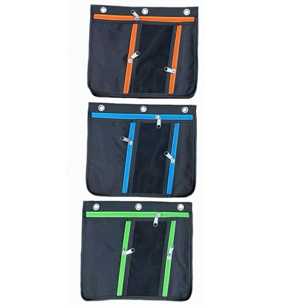 Picture of Charles Leonard CHL76395ST 11 x 9 in. Pencil Pouch&#44; Assorted - 3 per Pocket - Pack of 24