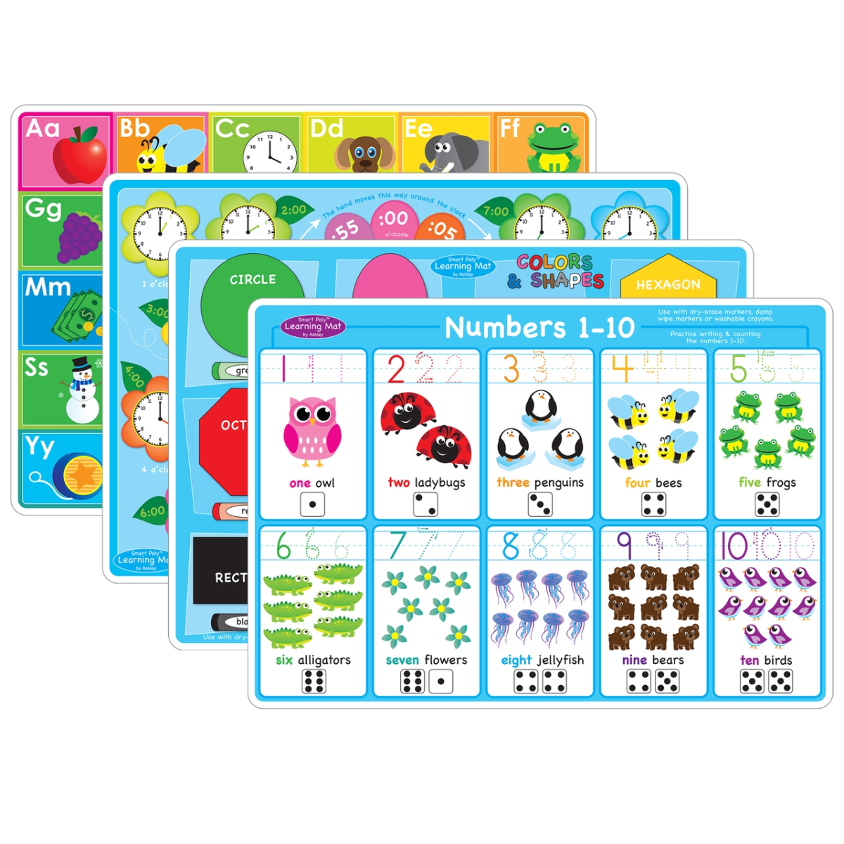 Picture of Ashley Productions ASH95806 Smart Poly Early Learning Mats - Pack of 4