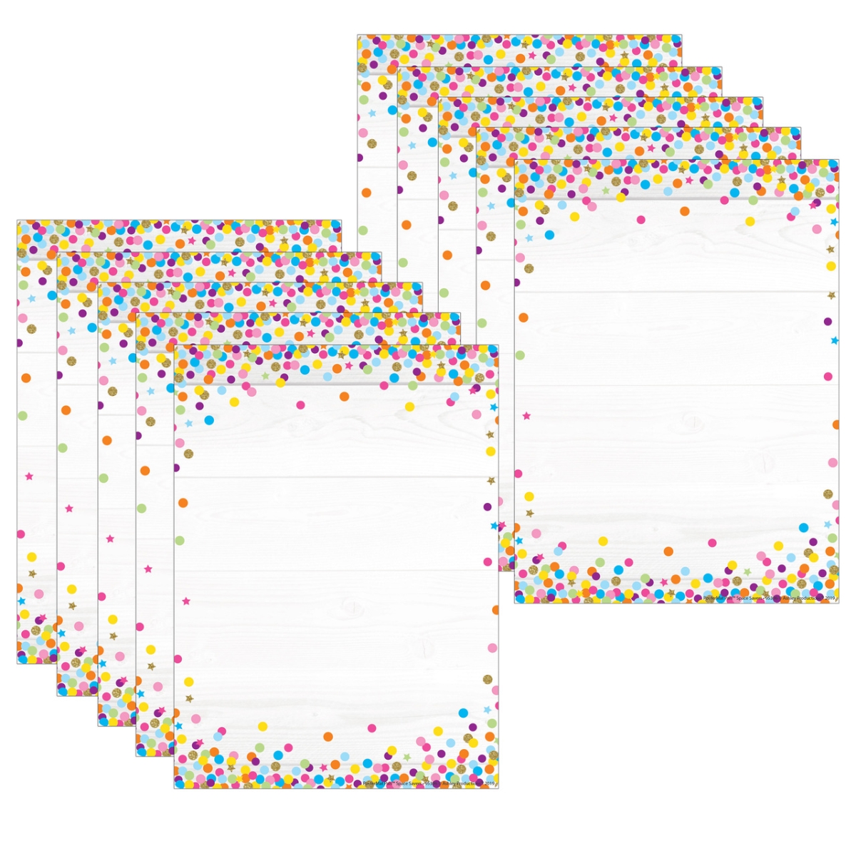 Picture of Ashley Productions ASH97006 Blank Confetti Style Smart Poly Poster Mat - Pack of 10