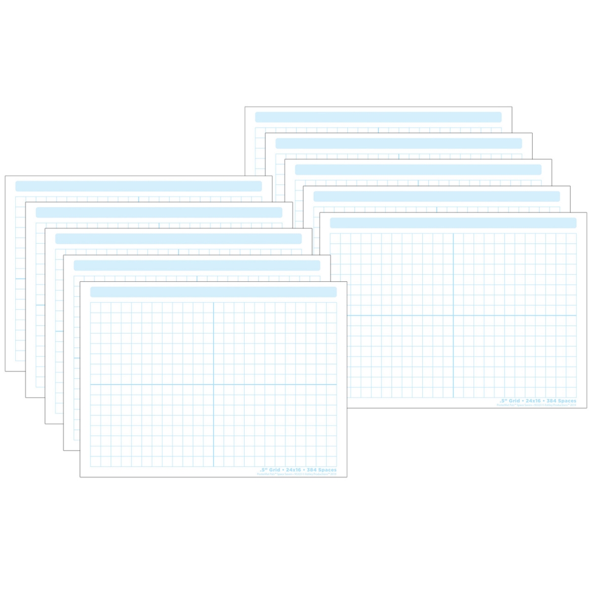 Picture of Ashley Productions ASH97023 0.5 in. Grid Blocks Smart Poly Poster Mat - Pack of 10
