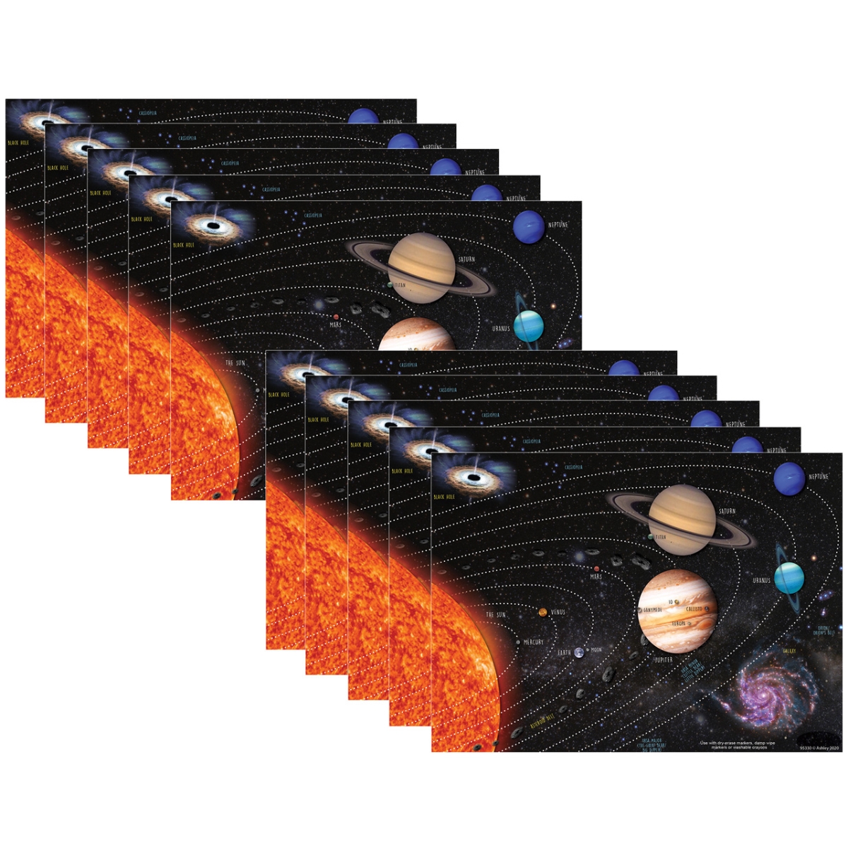Picture of Ashley Productions ASH97030 Solar System Smart Poly Poster Mat - Pack of 10