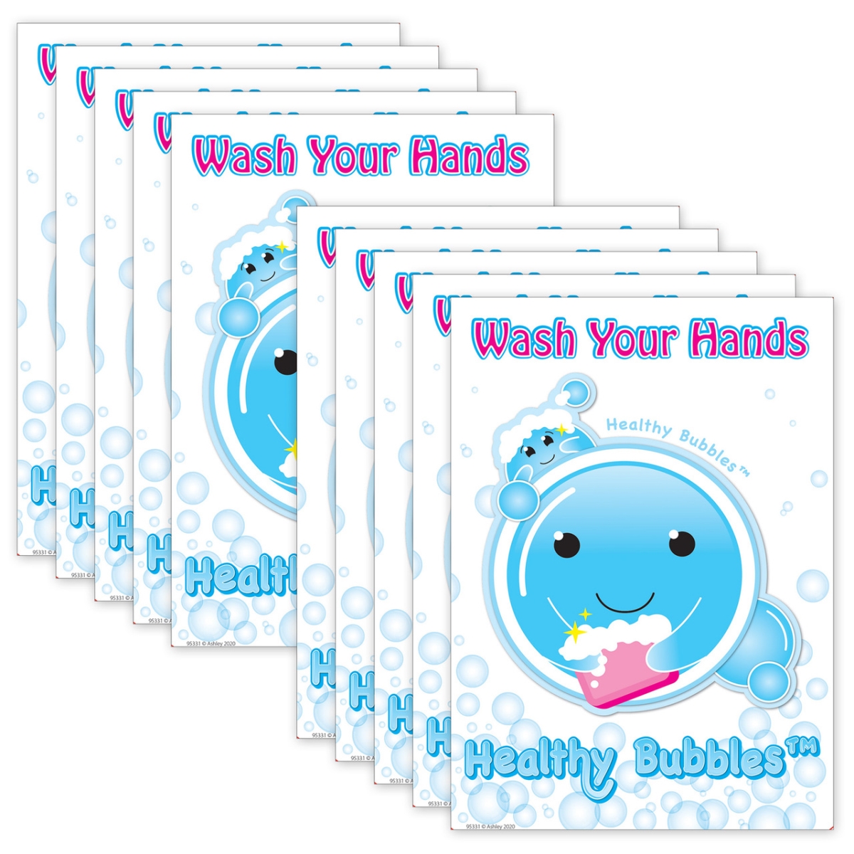Picture of Ashley Productions ASH97031 Healthy Bubbles Smart Poly Poster Mat - Pack of 10