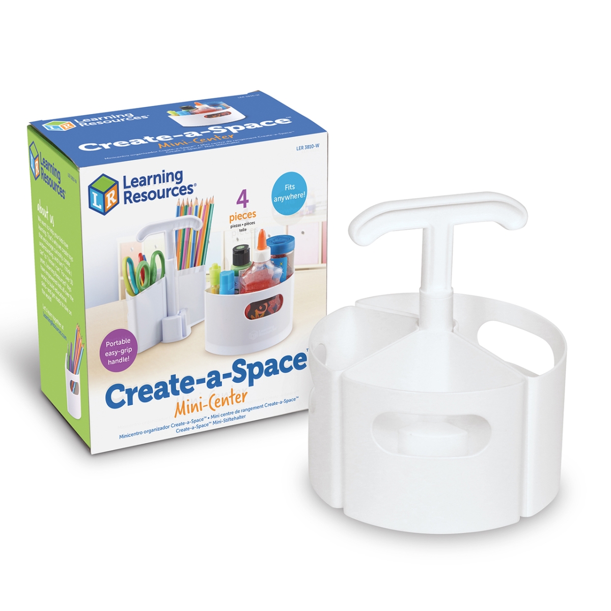 Picture of Learning Resources LER3810W Create-A-Space Mini-Center&#44; White