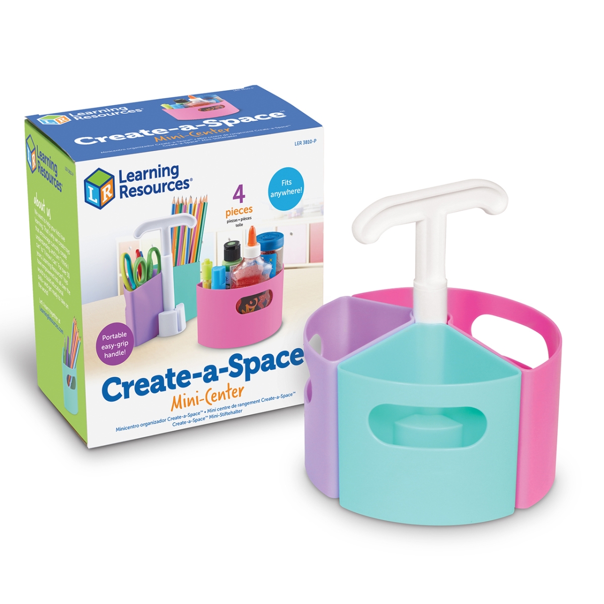Picture of Learning Resources LER3810P Create-A-Space Mini-Center Pastel