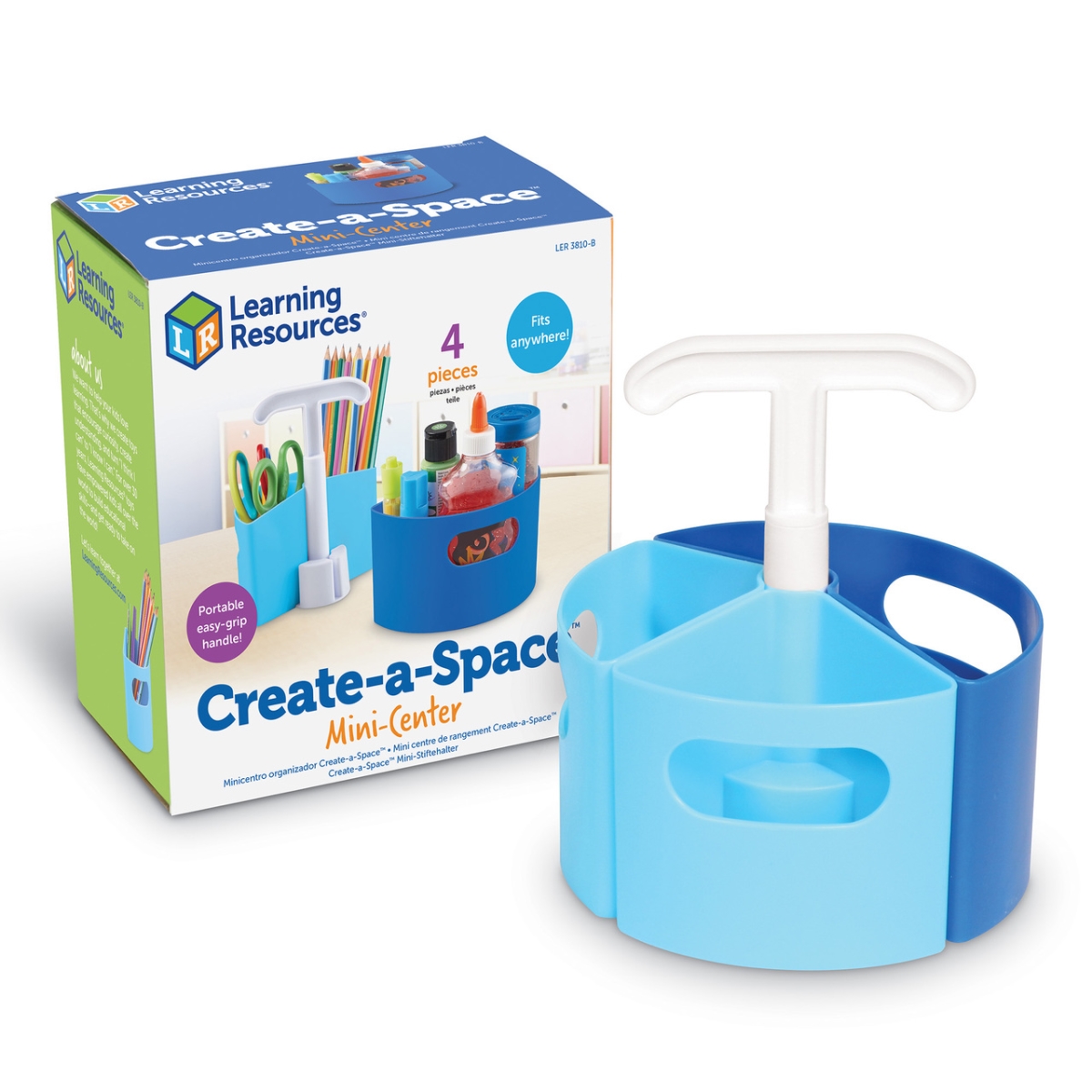 Picture of Learning Resources LER3810B Create-A-Space Mini-Center&#44; Blue