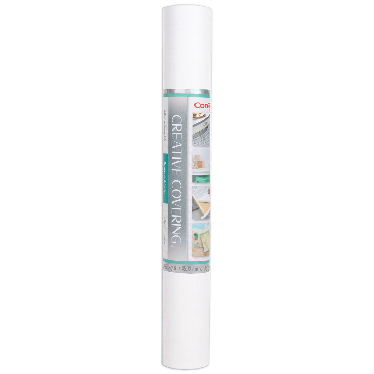 18 in. x 50 ft. Adhesive Roll, White