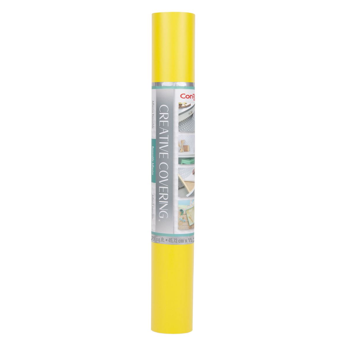 18 in. x 50 ft. Adhesive Covering Roll, Yellow