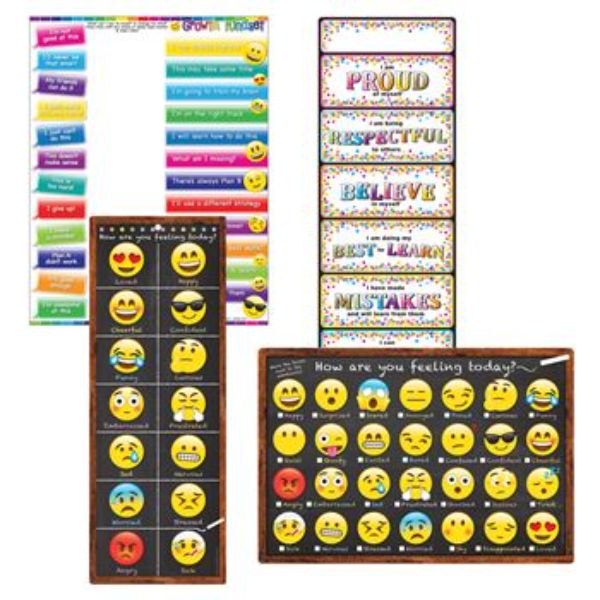 Picture of Ashley Productions ASH91213 Smart Poly Chart Growth Mindset - Pack of 4
