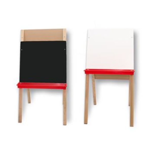 Adjustable Double Easel Chalkboard - Black - 48 x 24 in. - Height Adjustable