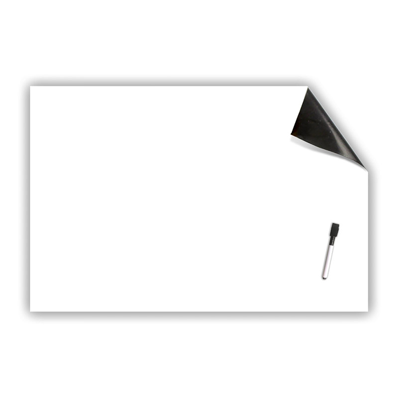 24 x 36 in. Repositionable Whiteboard Stickable with Dry Erase Marker