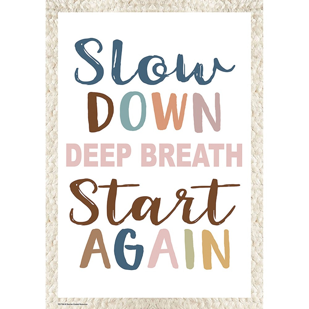 Picture of Teacher Created Resources TCR7160 Slow Down Deep Breath Positive Poster