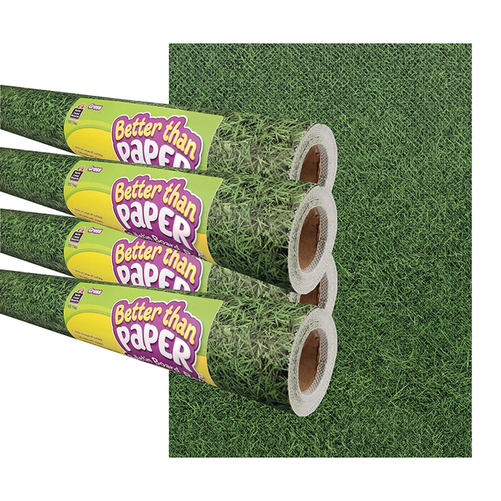 Grass Better Than Paper Bulletin Board Roll, Green - Pack of 4 -  Teacher Created Resources, TE1059314