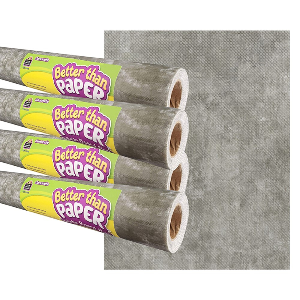 Concrete Better Than Paper Bulletin Board Roll - Pack of 4 -  Teacher Created Resources, TE844868