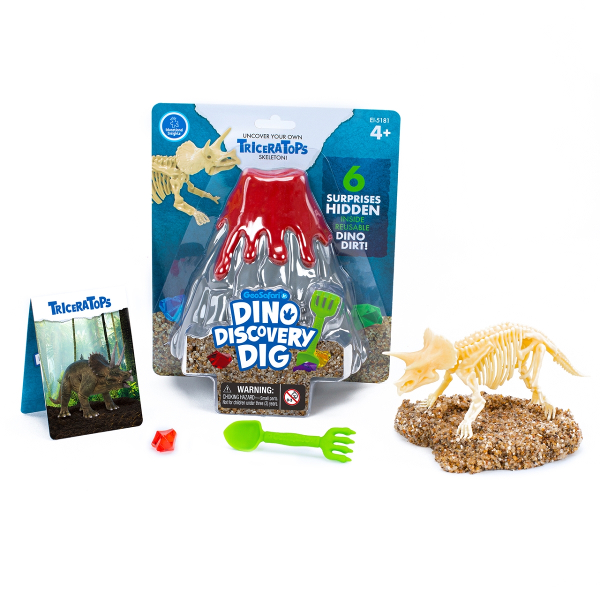 Picture of Learning Resources EI-5181 GeoSafari Jr Dino Discovery Dig Triceratops