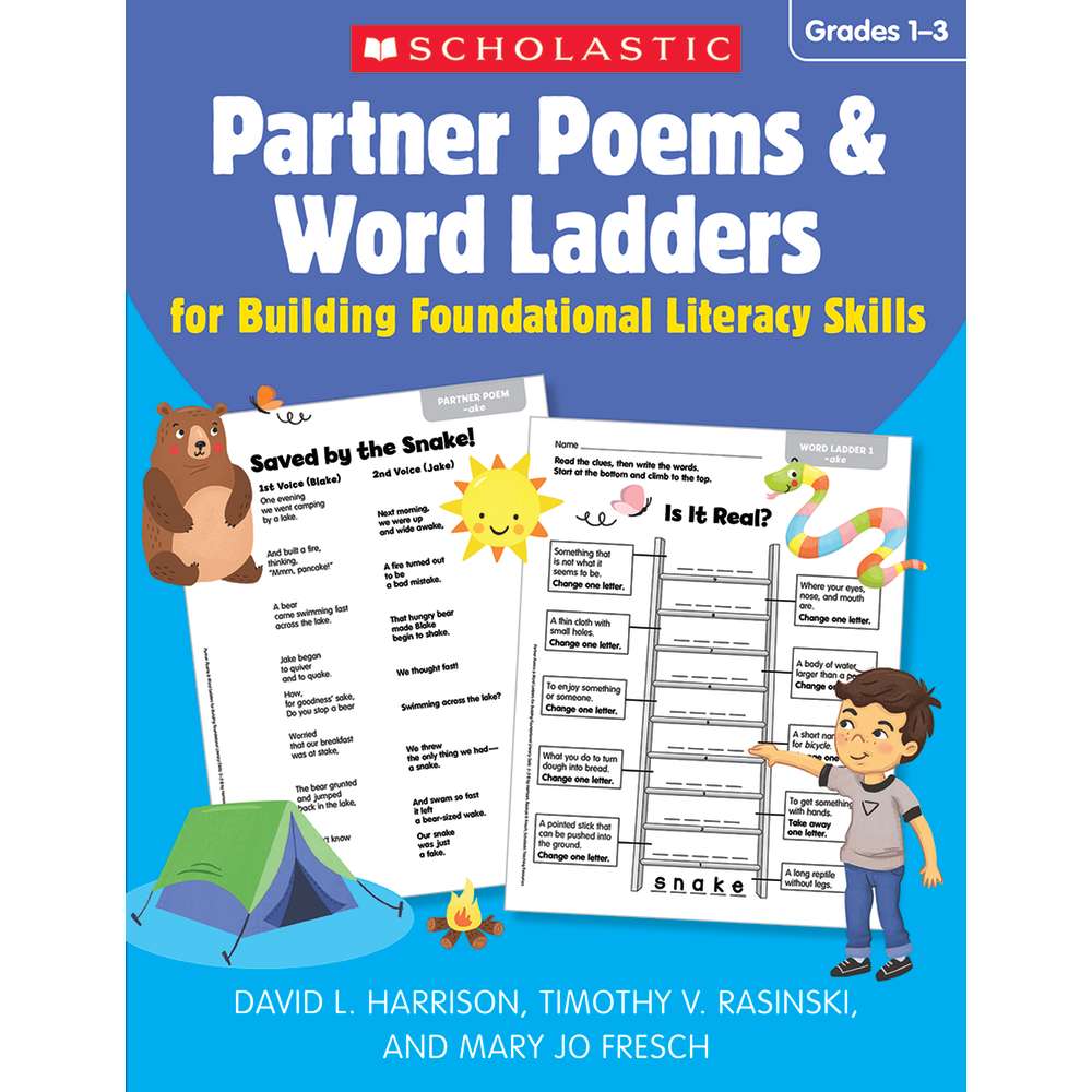 Partner Poems & Word Ladders for Building Foundational Lit Skills - Grades 1-3
